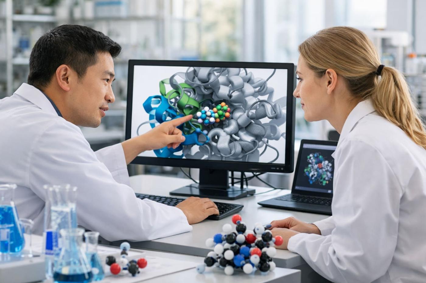 AI diffusion models tailor drug molecules to custom-fit protein targets, speeding drug development and evaluation