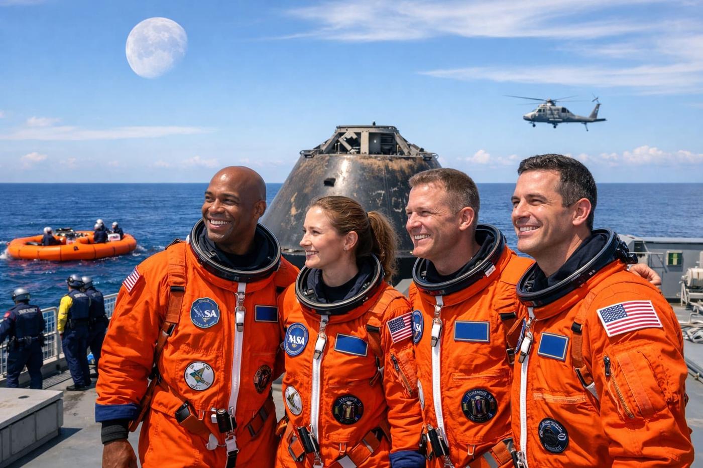 Artemis II astronauts set to splash down back on Earth