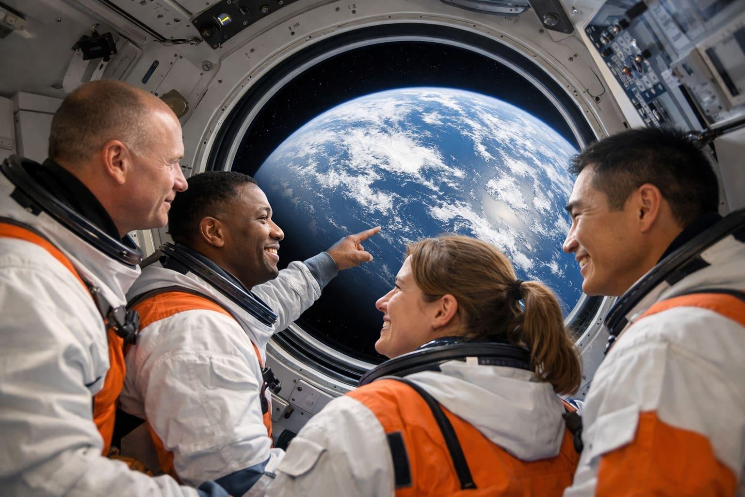 Artemis II astronauts share image of Earth as they pass halfway to the moon