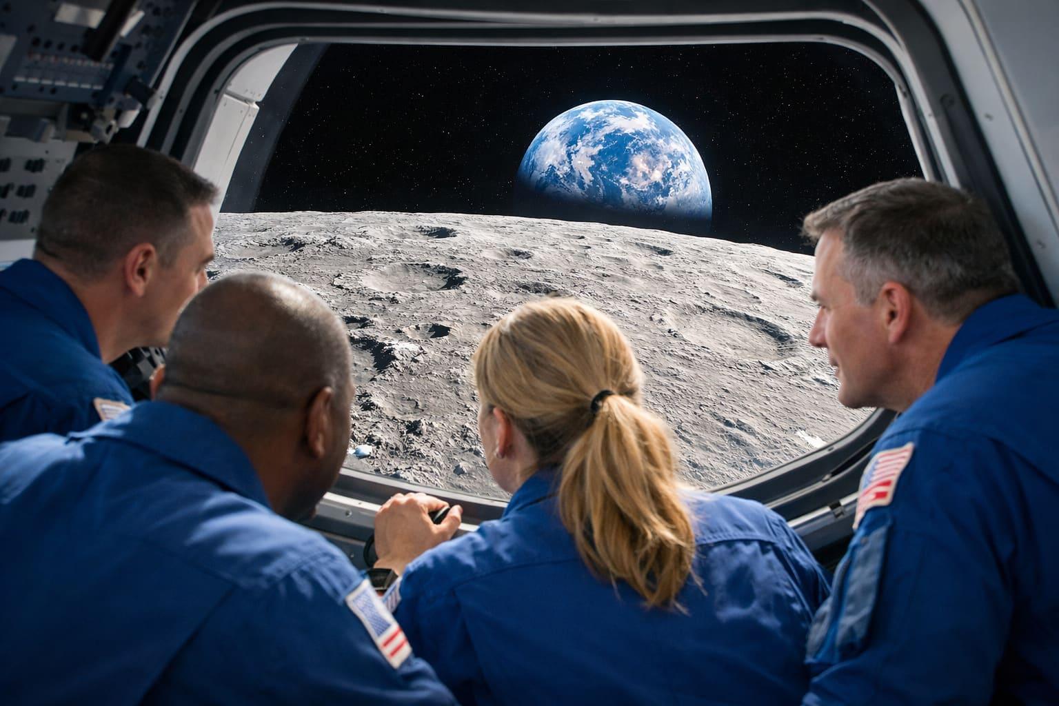 Artemis II crew describe ‘overwhelming’ emotions after soaring past the moon