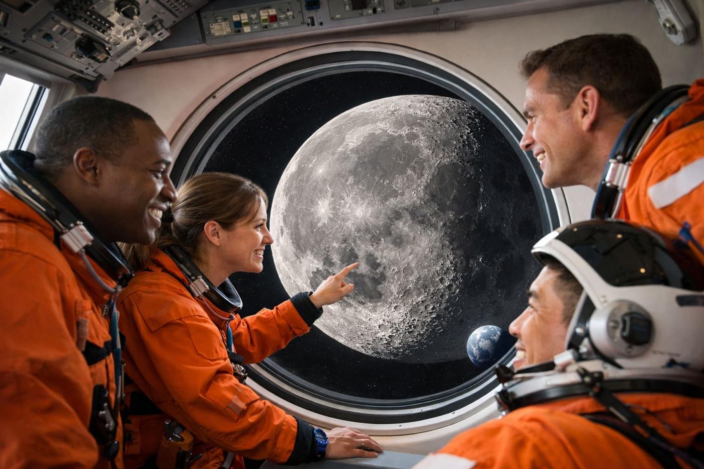 Artemis II swings back around after completing record-setting moon flyby