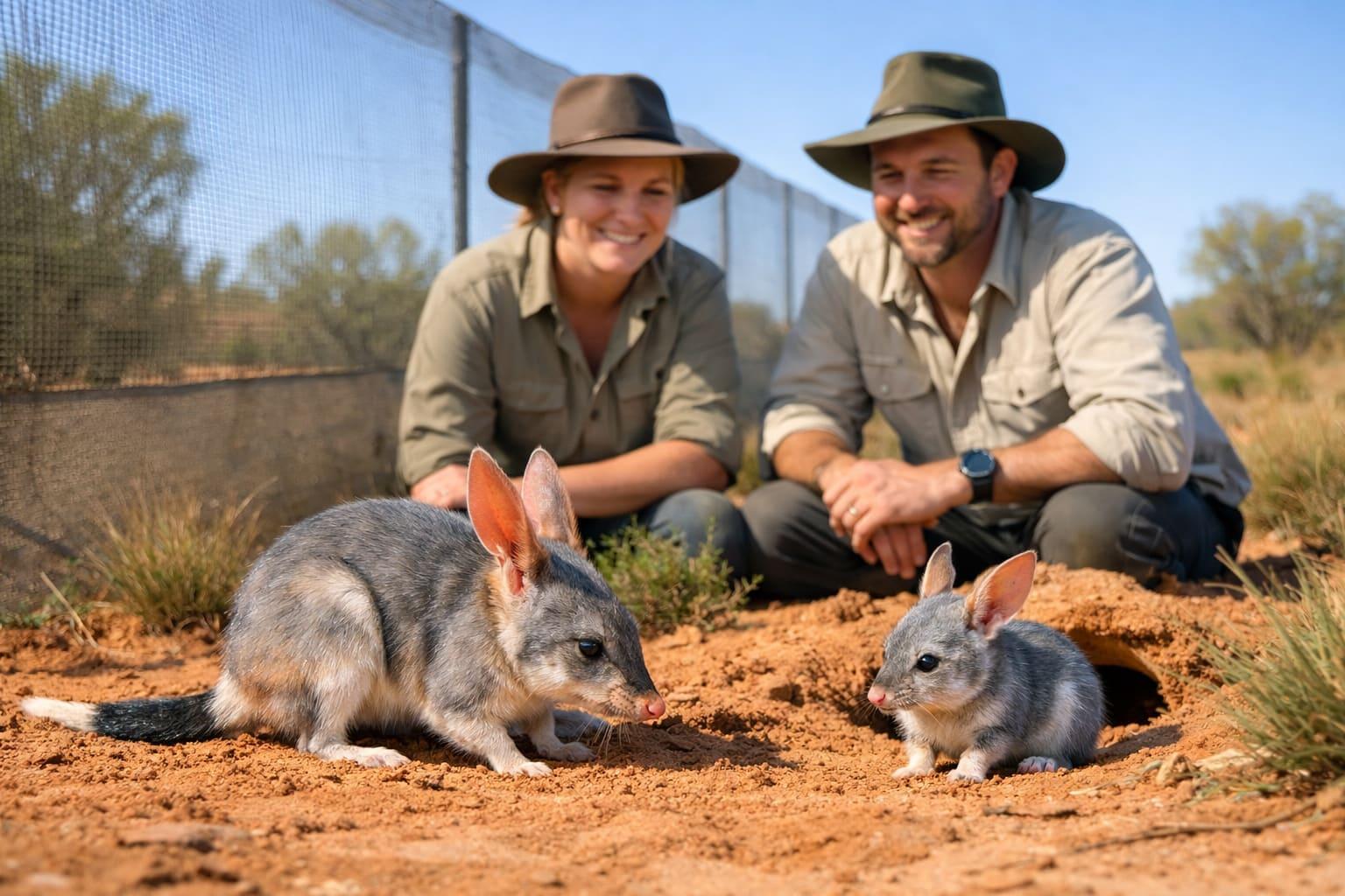 Bilby boom: breeding trial to reintroduce species to Mallee Cliffs national park shows signs of success