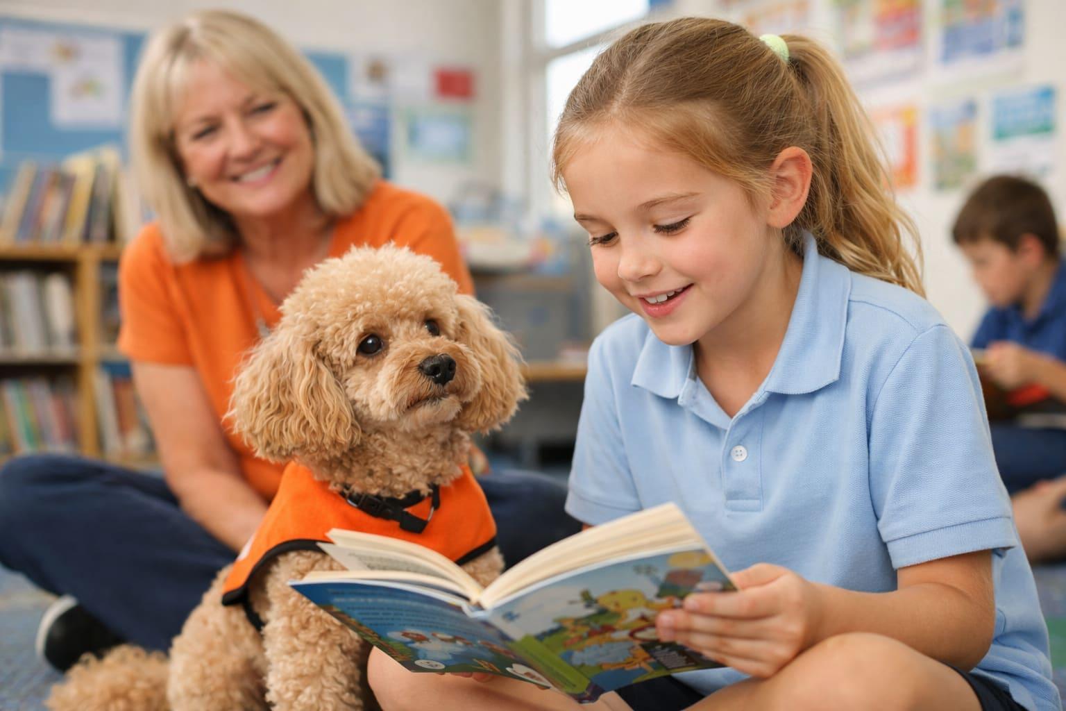 Dog-eared page-turners: how Tashi and 388 other canines are helping Australian children to read