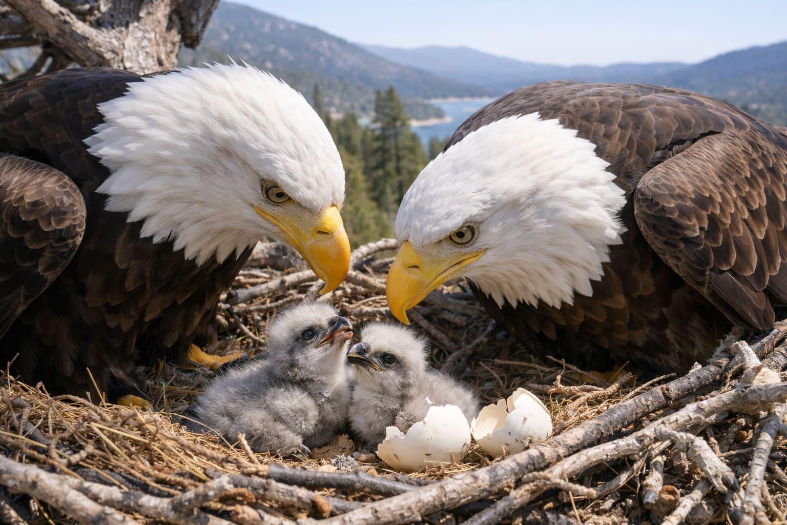 Hatchings of two California bald eagle chicks delight vast livestream audience