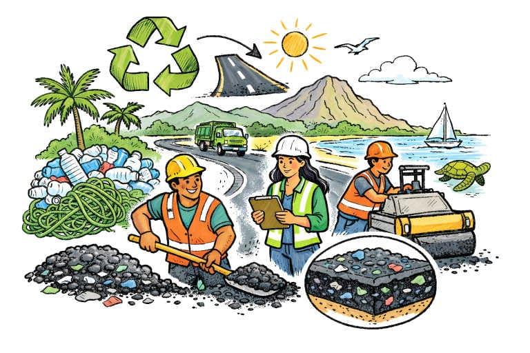 Hawaii Innovates with Recycled Materials in Asphalt Production