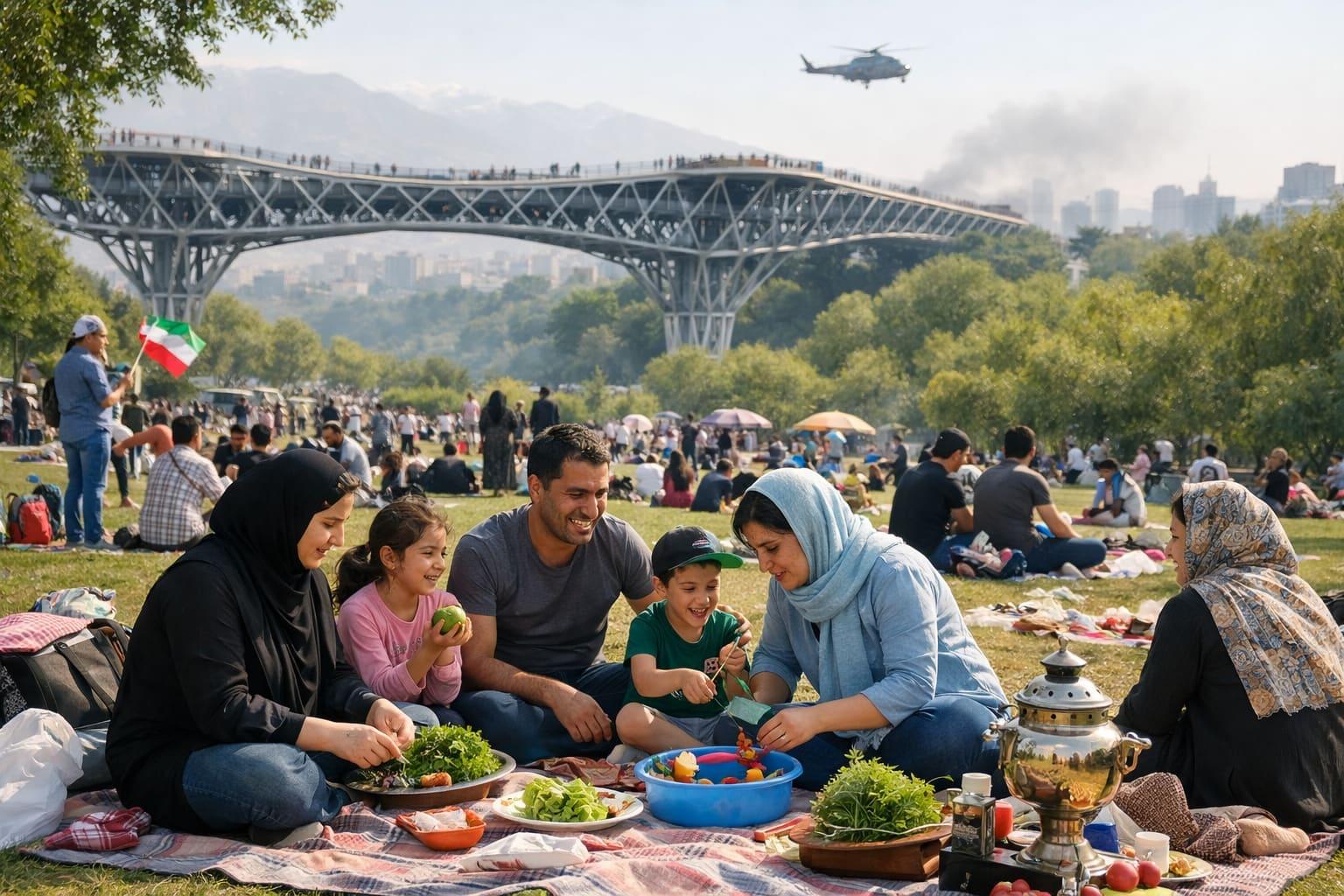 Iranians hold a nature festival in the shadow of war.
