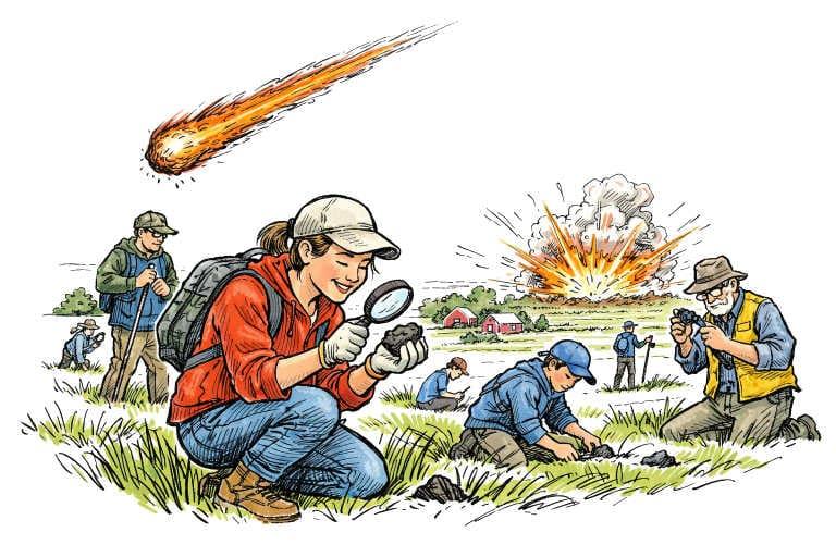 Meteorite Hunters Search Ohio for Fragments of 7-Ton Space Rock