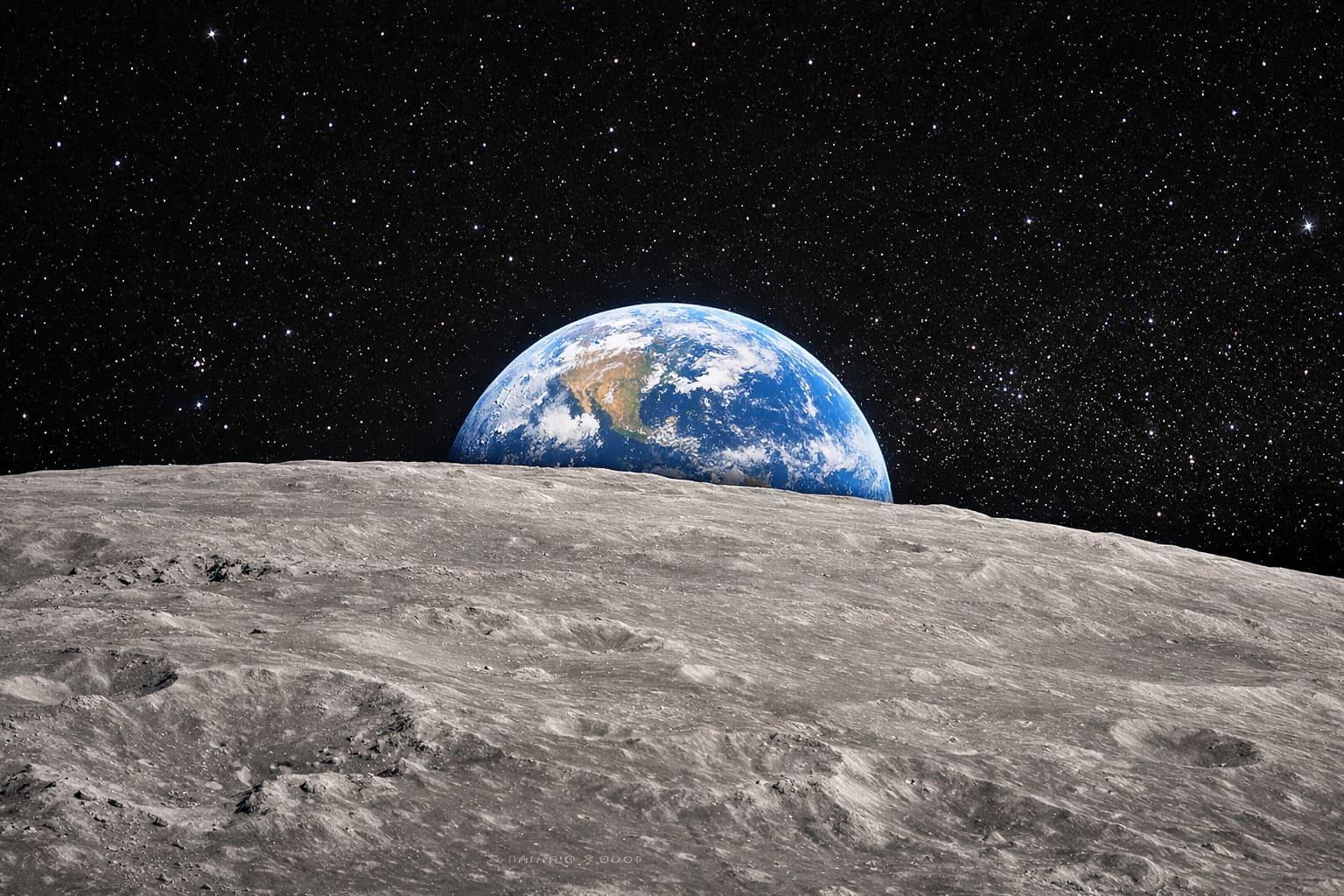 NASA releases picture of ‘Earthset’ shot by Artemis crew