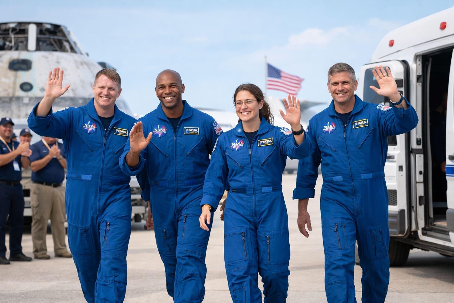 NASA Welcomes Artemis II Lunar Explorers Back to Earth, Setting Records