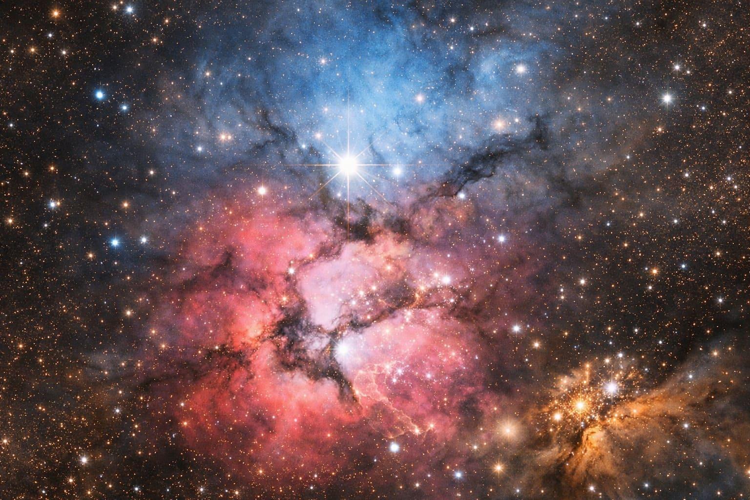 NASA’s Hubble Dazzles With Young Stars in Trifid Nebula
