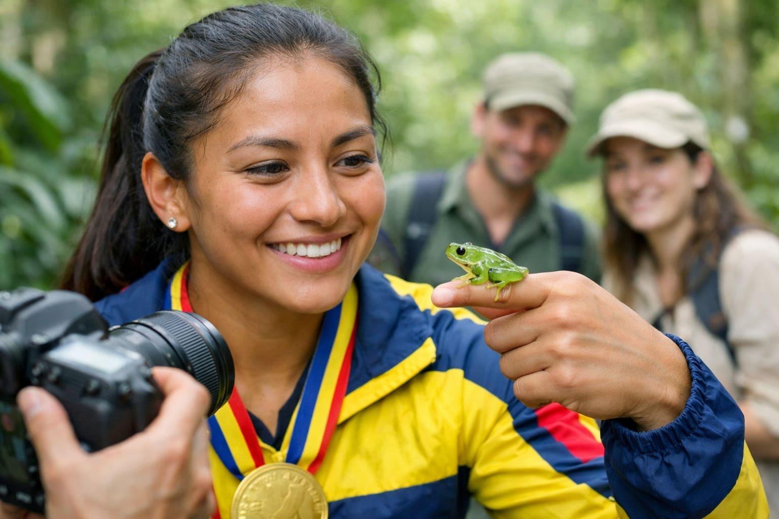 New glassfrog species named for first Ecuadorian woman to win a gold medal