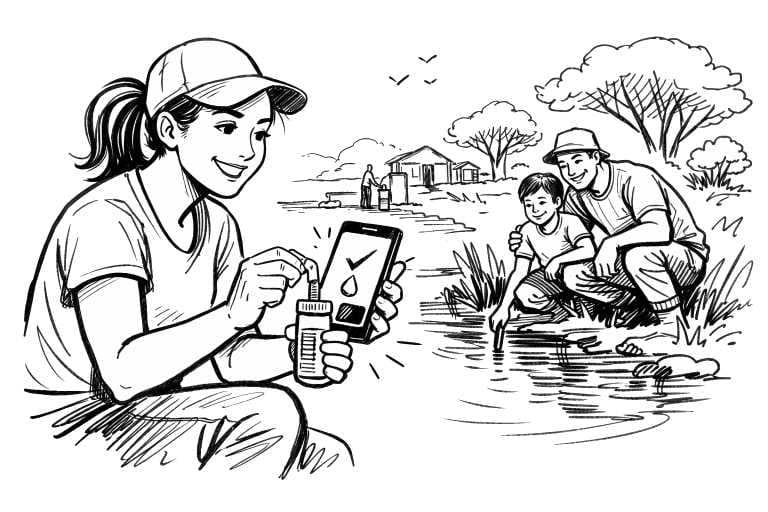 Smartphone rapid test detects microbiologically contaminated water in less than a minute