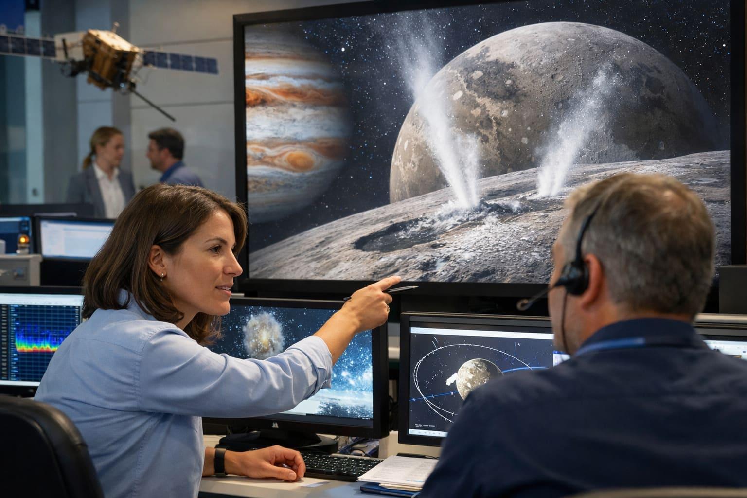 Study identifies geysers the JUICE mission could explore on Ganymede