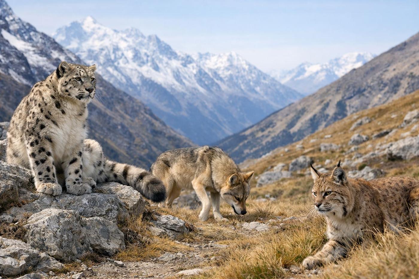 Three Himalayan predators coexist by partitioning prey, reducing direct competition