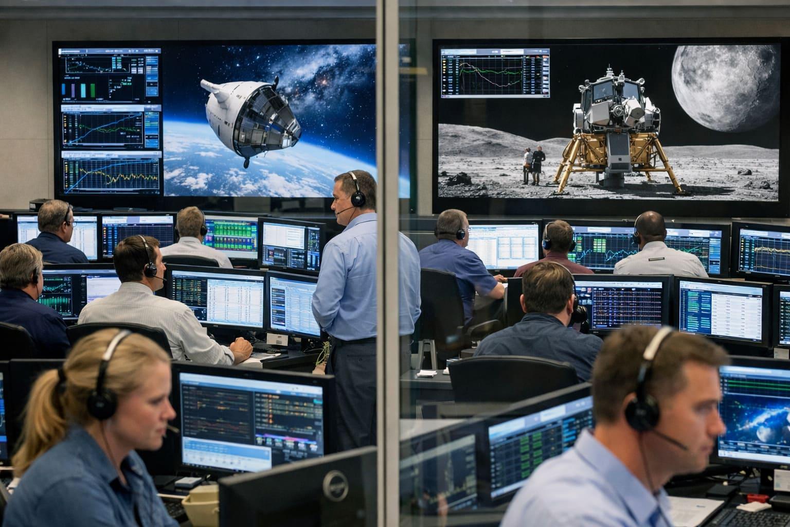 Twin NASA Control Rooms Support Artemis Safety, Success