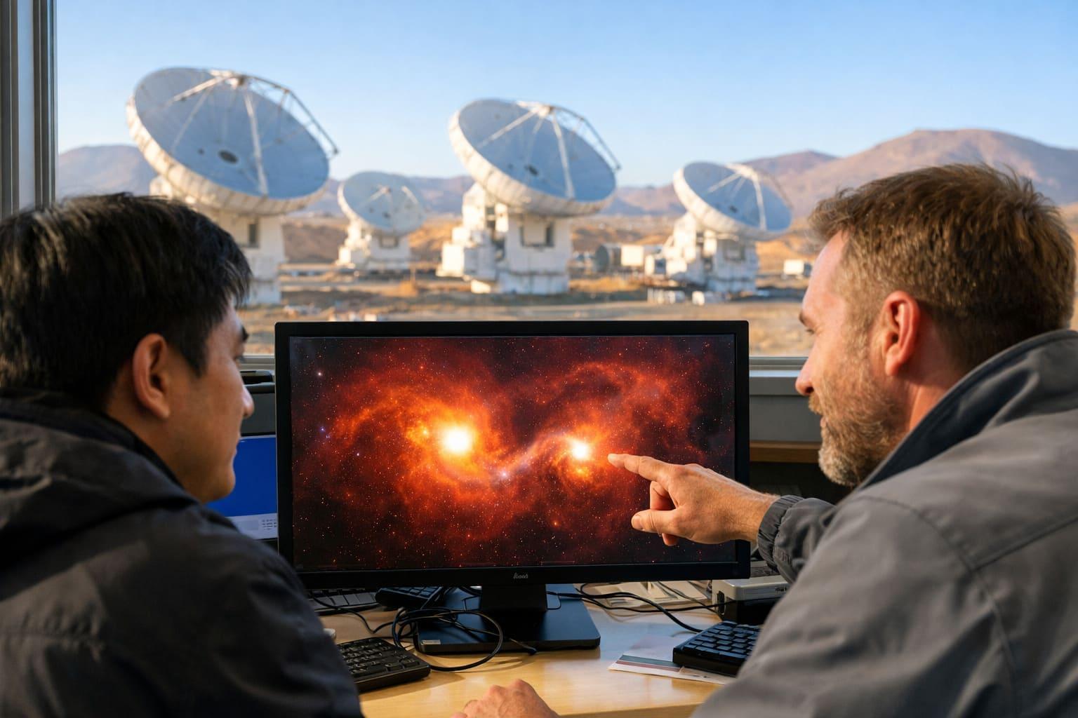 Two blazing quasars caught waltzing into a merger