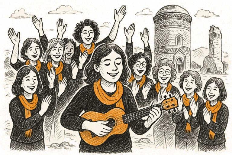 Women Celebrate International Women's Day in Historic Hasankeyf with Ukulele Performance